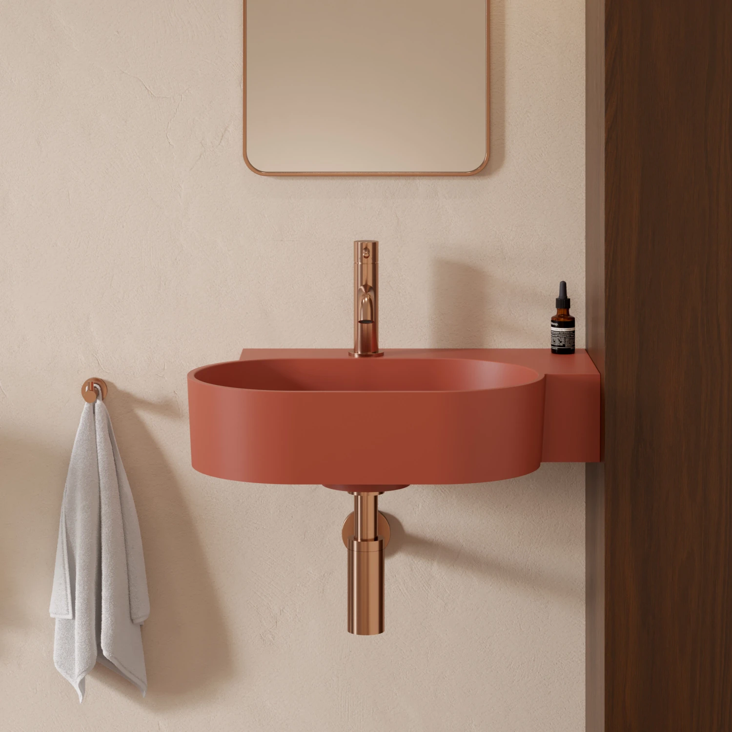 umywalka nablatowa/wisząca - prawa, 55 x 38 cm