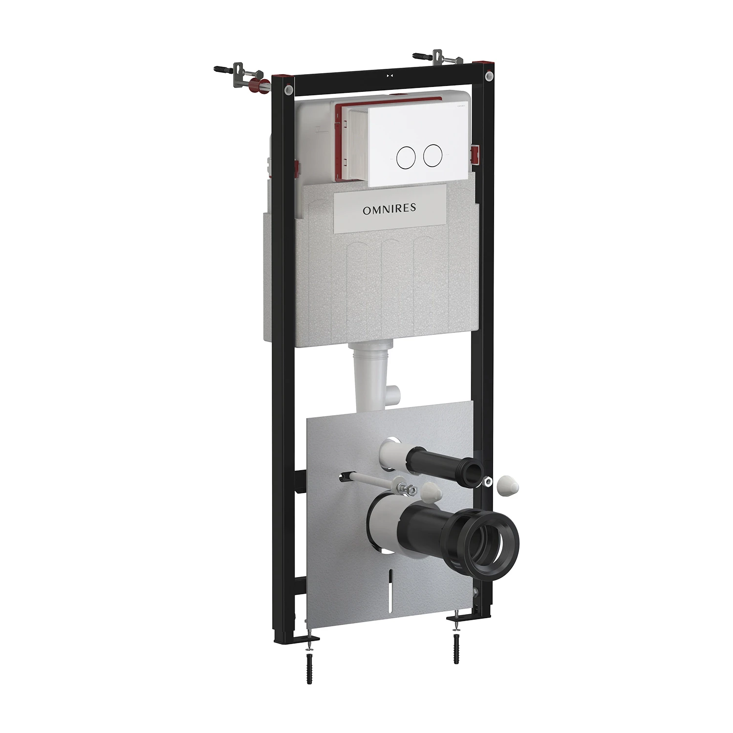 STRONGFRAME bâti-support pour cuvette de WC murale + STEEL-R45 plaque de commande en acier inoxydable