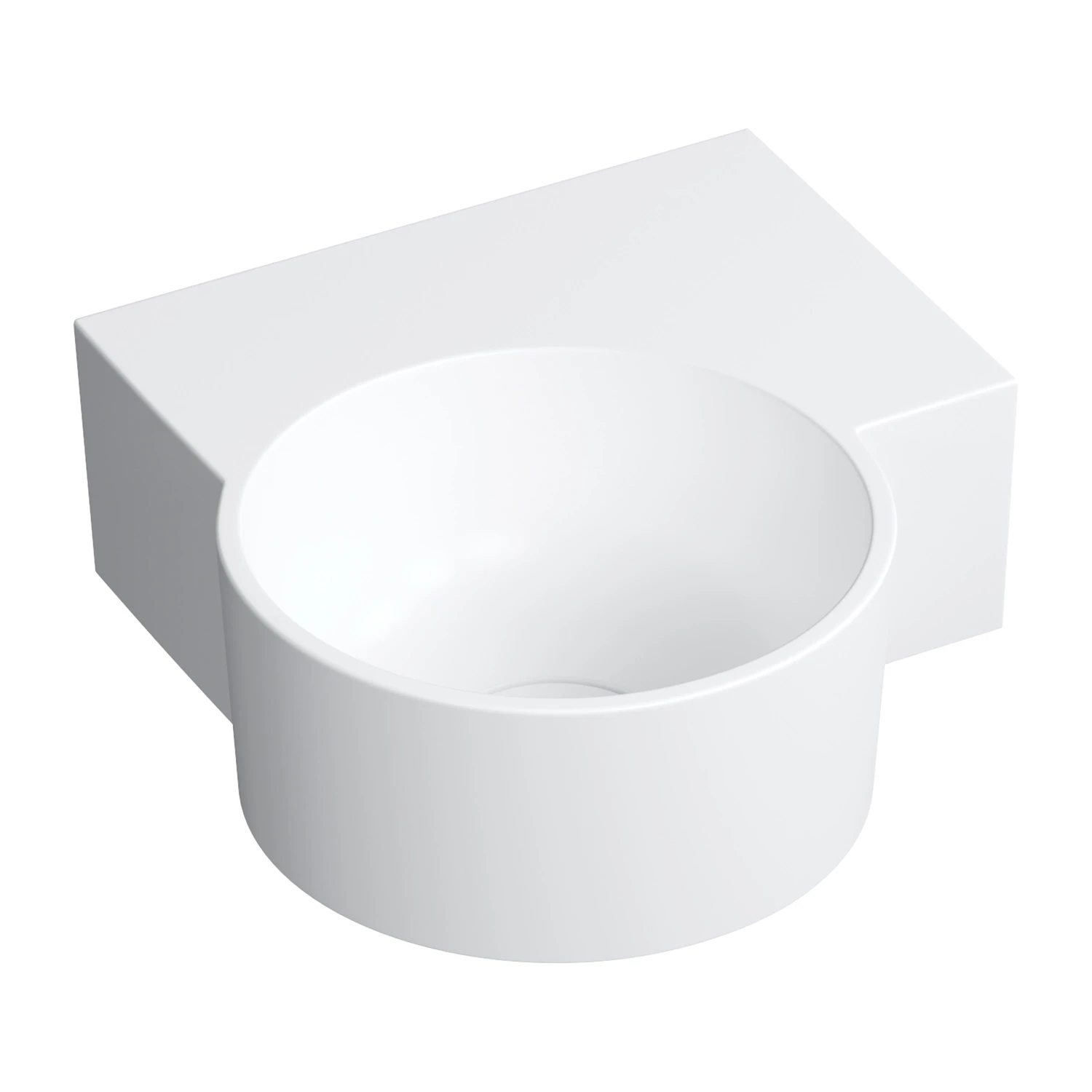 umywalka nablatowa/wisząca - prawa, 33 x 34 cm