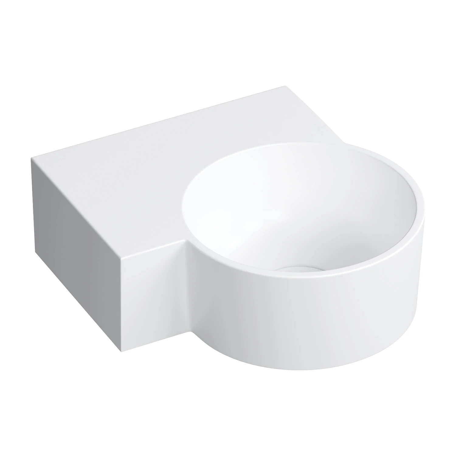 vasque à poser/suspendu - gauche, 33 x 34 cm