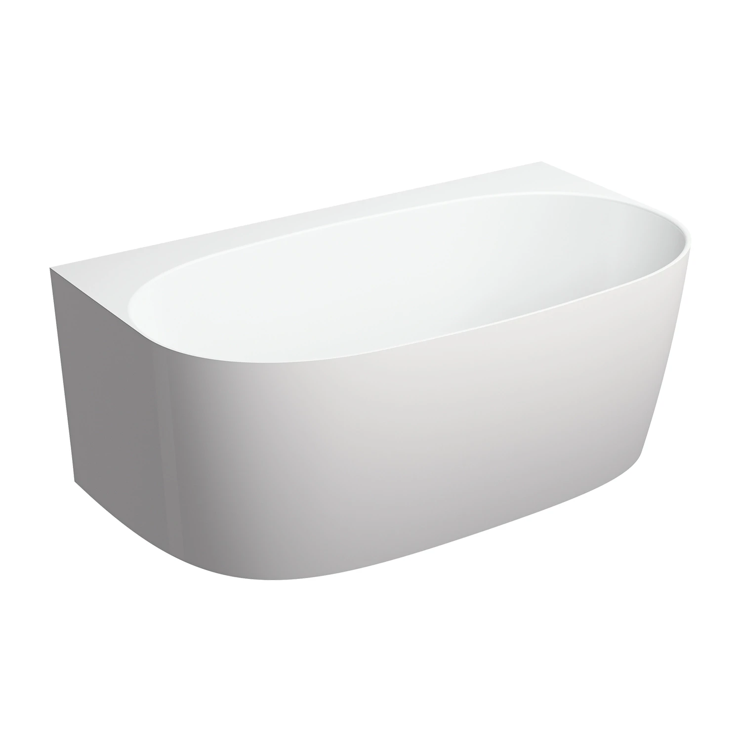 back to wall bath, 148 x 86 cm