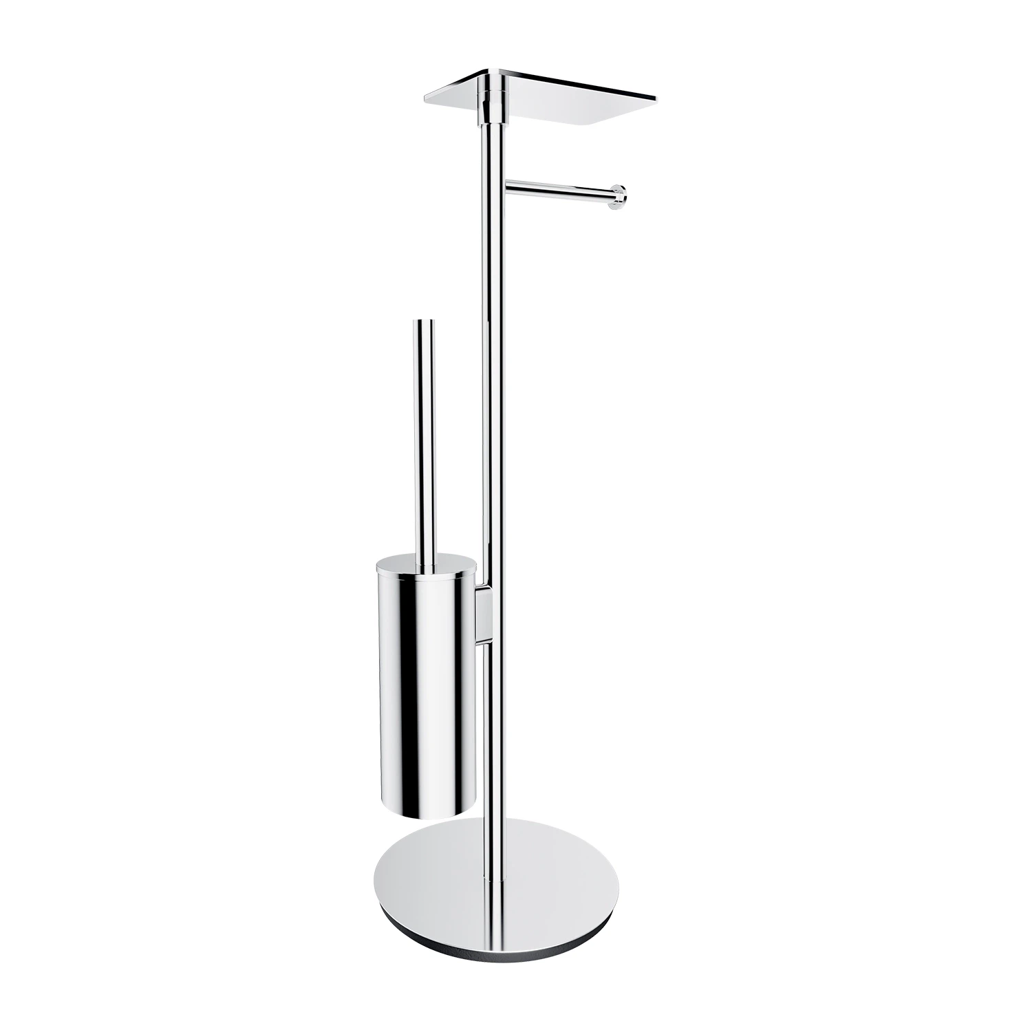 free-standing toilet roll and brush holder