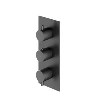 exposed element for thermostatic 3-way shower/bath mixer for concealed installation