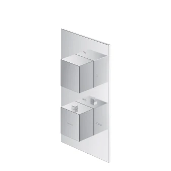 exposed element for thermostatic shower/bath mixer for concealed installation