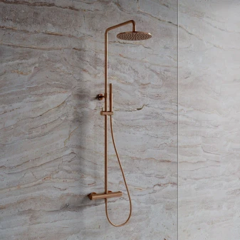 thermostatic shower system for exposed installation