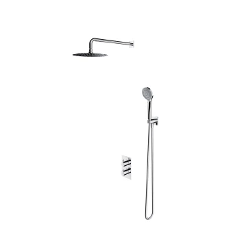 thermostatic shower system for concealed installation