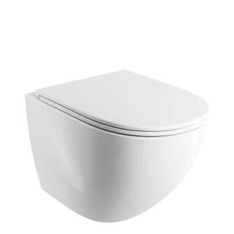 wall-mounted toilet SILENT POWER™ with soft-close seat, 54 x 37 cm