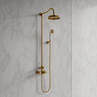 thermostatic shower system for exposed installation