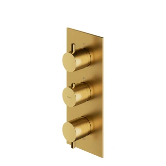 exposed element for thermostatic 3-way shower/bath mixer for concealed installation