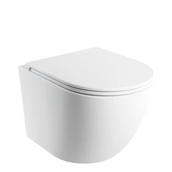 wall-mounted toilet SILENT POWER™ with soft-close seat, 49 x 37 cm