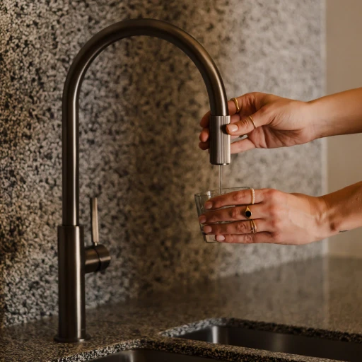 kitchen tap with a water filtering system