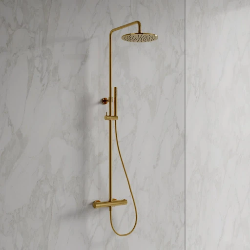 thermostatic shower system for exposed installation