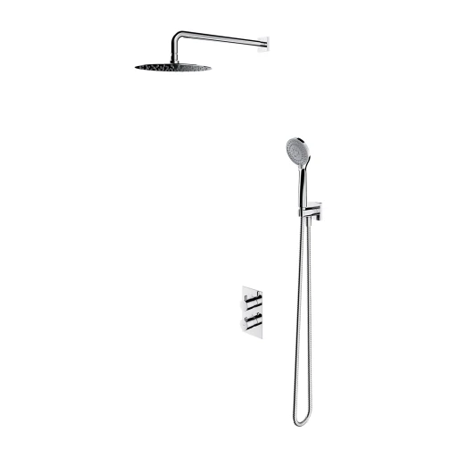 thermostatic shower system for concealed installation