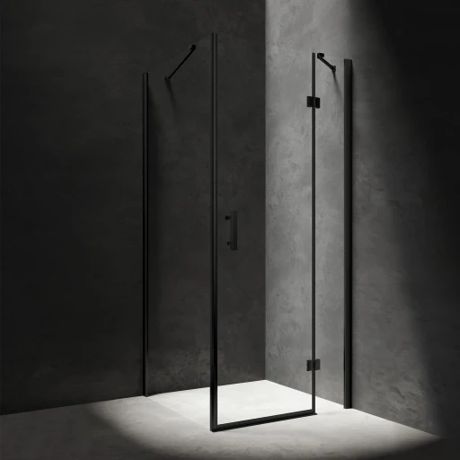 cabine de douche rectangulaire à porte oscillante, 80 x 90 cm