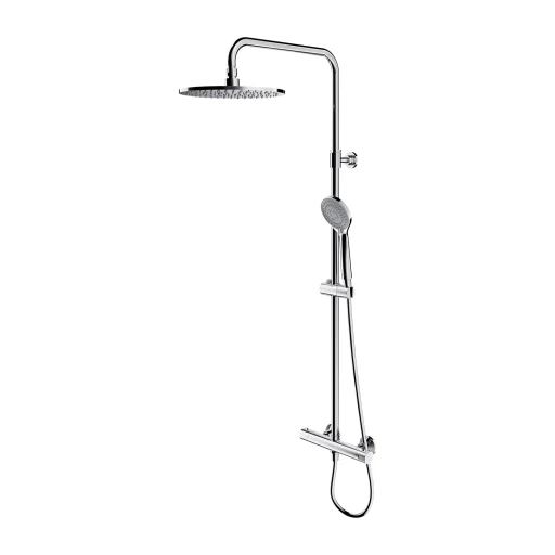 thermostatic shower system for exposed installation