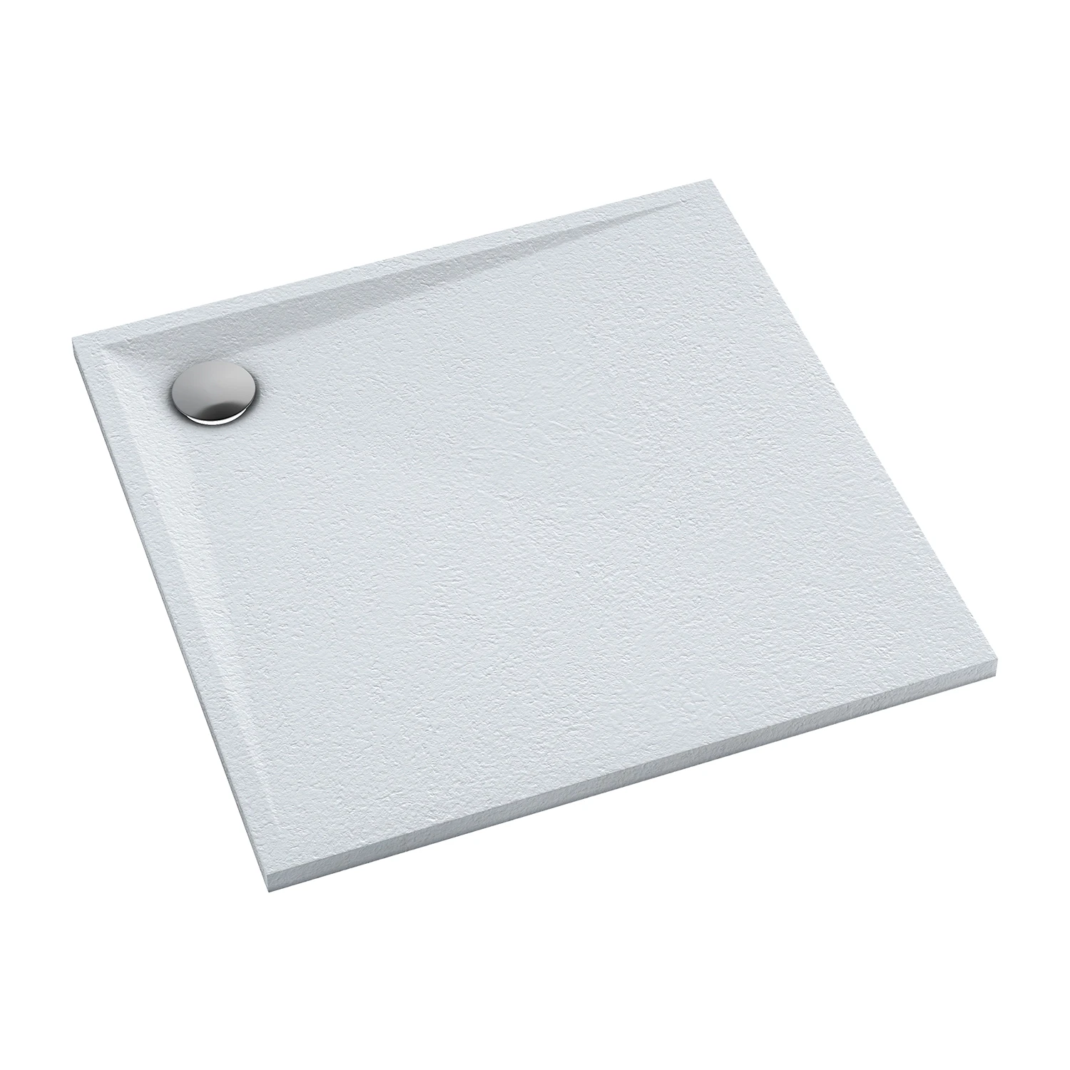 receveur de douche en composite, structure de pierre, 80 x 80 cm