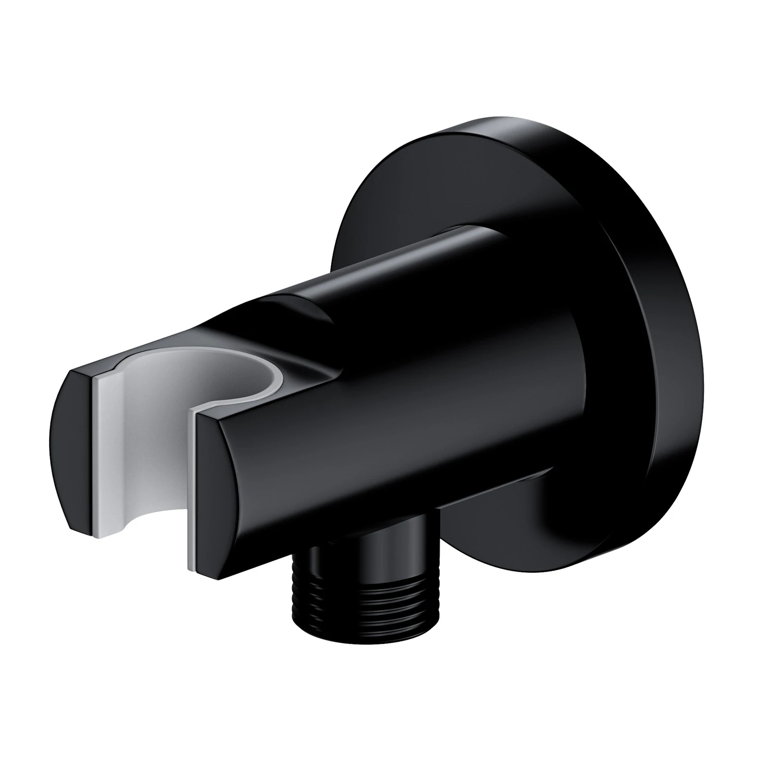 Коляно за душ UNI, черен полумат