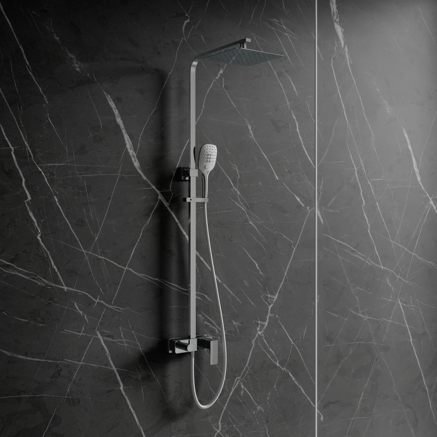 shower system for exposed installation