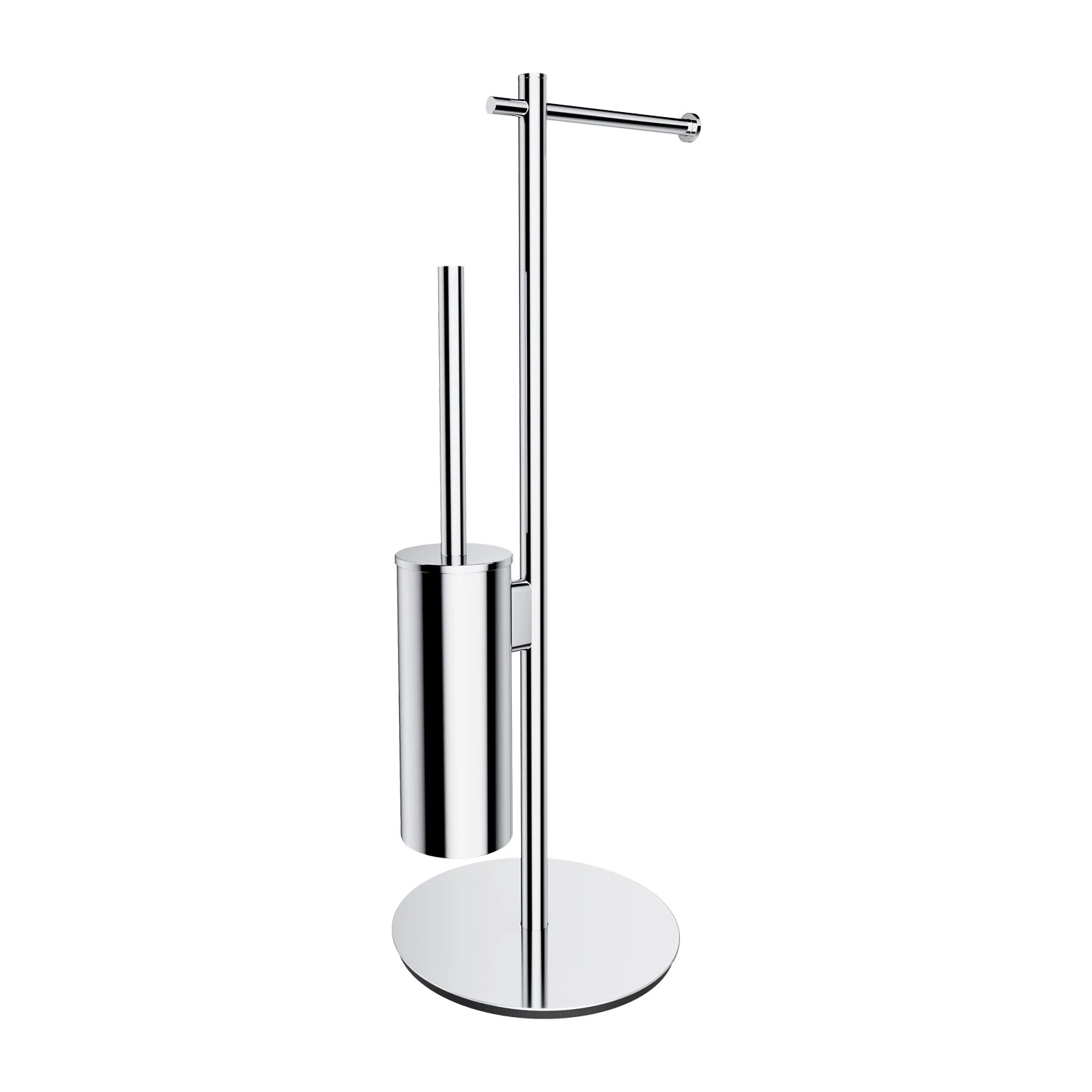 free-standing toilet roll and brush holder