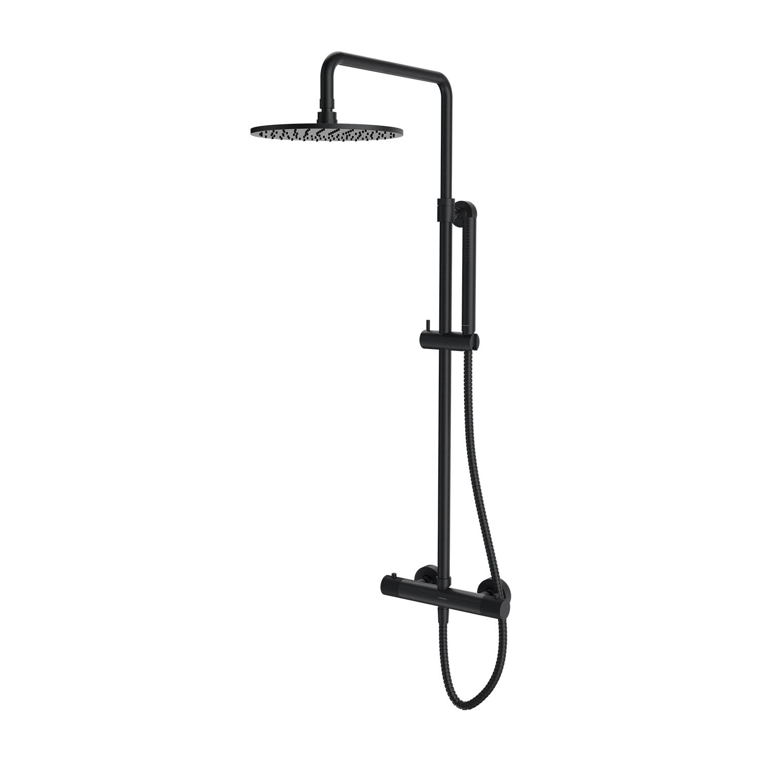 thermostatic shower system for exposed installation