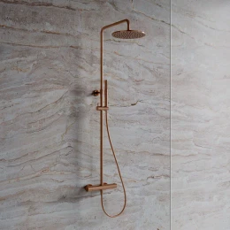 thermostatic shower system for exposed installation