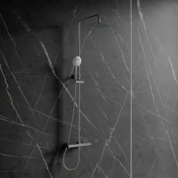 thermostatic shower system for exposed installation