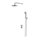thermostatic shower system for concealed installation
