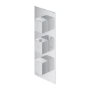 exposed element for thermostatic 3-way shower/bath mixer for concealed installation