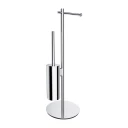 free-standing toilet roll and brush holder