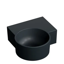 umywalka nablatowa/wisząca - prawa, 33 x 34 cm