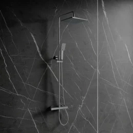 Thermostatic shower system for exposed installation