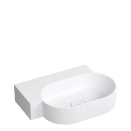 umywalka nablatowa/wisząca - lewa, 55 x 38 cm