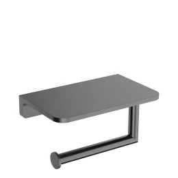 toilet roll holder with a shelf