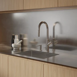 kitchen tap with pull-out spout
