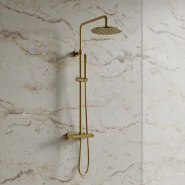 thermostatic shower system for exposed installation