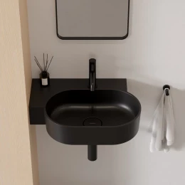 vasque à poser/suspendu - gauche, 55 x 36 cm