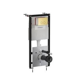 STRONGFRAME bâti-support pour cuvette de WC murale + STEEL-R45 plaque de commande en acier inoxydable