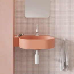 umywalka nablatowa/wisząca - lewa, 55 x 38 cm