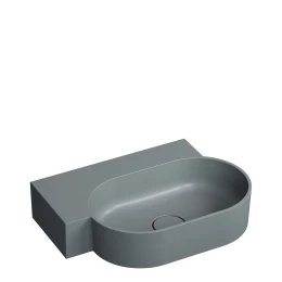 countertop/wall-mounted basin - left, 55 x 36 cm