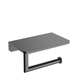 toilet roll holder with a shelf