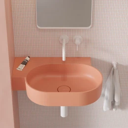 umywalka nablatowa/wisząca - lewa, 64 x 44 cm