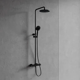 thermostatic shower system for exposed installation