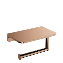 toilet roll holder with a shelf