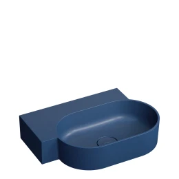 countertop/wall-mounted basin - left, 55 x 36 cm