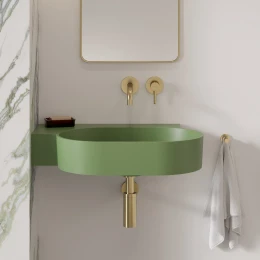 vasque à poser/suspendu - gauche, 64 x 44 cm