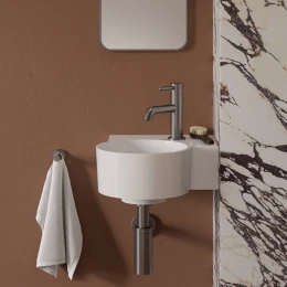 vasque à poser/suspendu - droite, 33 x 34 cm