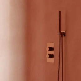thermostatic shower system for concealed installation
