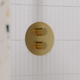 Aufputz-Element der Unterputz-Badewannen- und Duscharmatur mit Thermostat