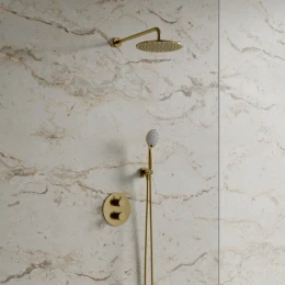 thermostatic shower system for concealed installation