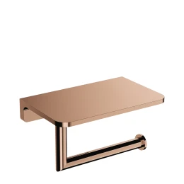 toilet roll holder with a shelf